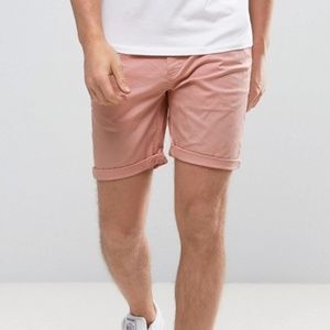 ASOS Slim Chino Shorts In Pink - 34
